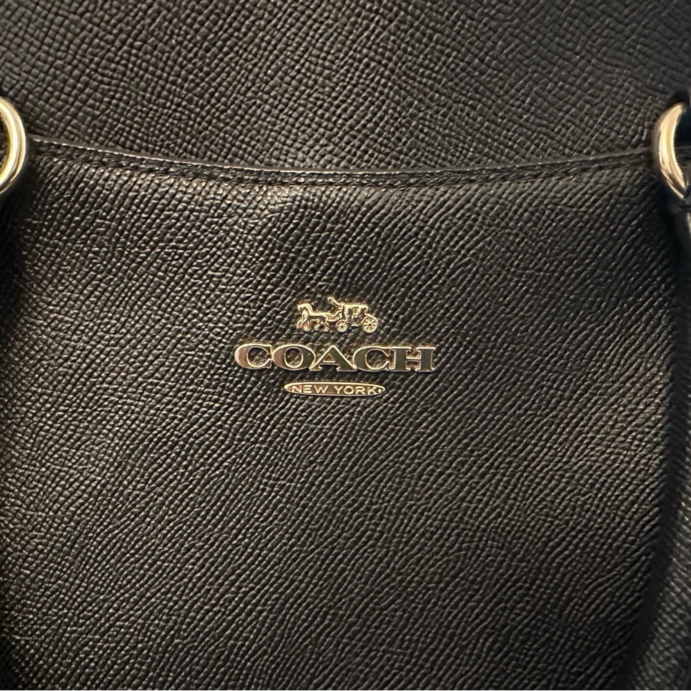 Coach Black Leather Briefcase:Laptop Bag - Picture 3 of 4